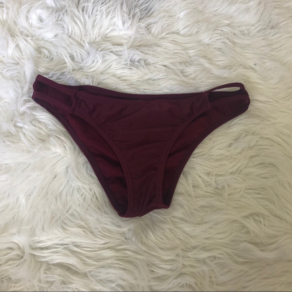 maroon bikini bottoms